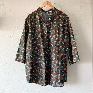 Ari South Button Down Tunic Shirt 2XL